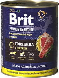 Брит 850гр - Говядина и Пшено (Brit Premium by Nature)