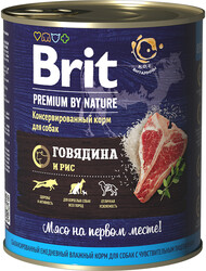 Брит 850гр - Говядина и рис (Brit Premium by Nature)