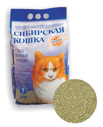 Сибирская кошка "Прима" комкующийся 5л + Подарок