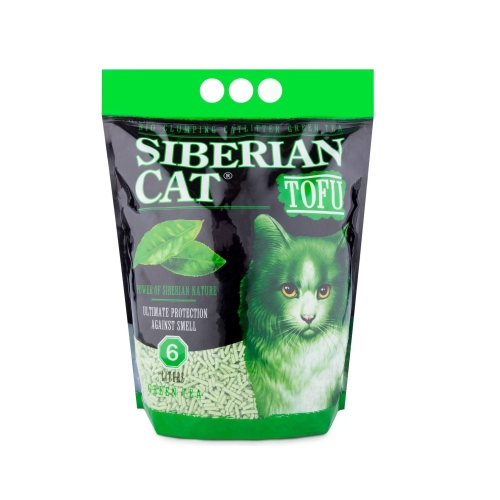 Сибирская кошка Комкующийся 6л - Тофу "Зеленый чай"