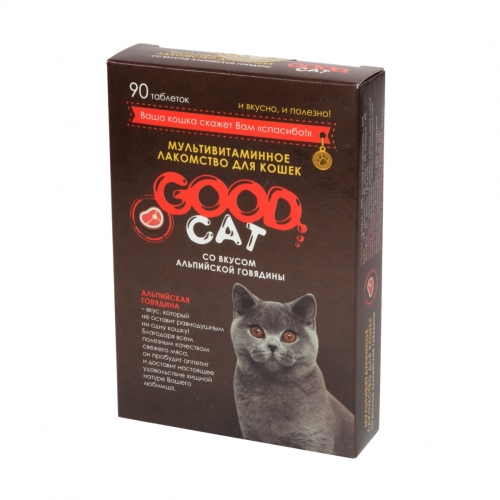 Гуд Кэт 90т - Альпийская Говядина - лакомство для Кошек (Good Cat)