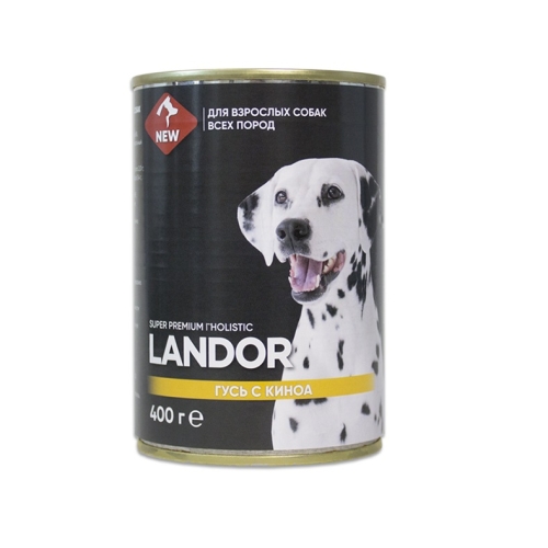 Ландор 400гр - Гусь/Киноа - консервы для Собак (Landor)