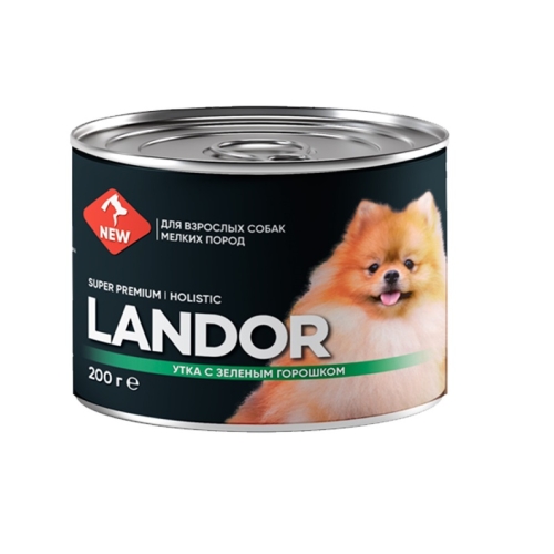 Ландор 200гр - Утка/Горошек - консервы для Собак Мелких (Landor)