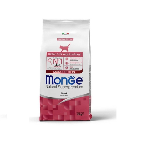 Монж 1,5кг корм для Котят - Монопротеин - Говядина (Monge)
