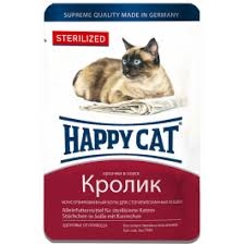 Хэппи Кэт пауч 100гр - Желе - Кролик - Стерилизед (Happy Cat)