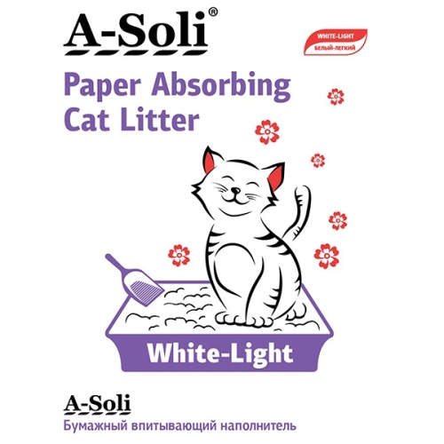 А-Соли бумажный впитывающий 6л (2,7кг) Белый/Легкий (A-Soli)