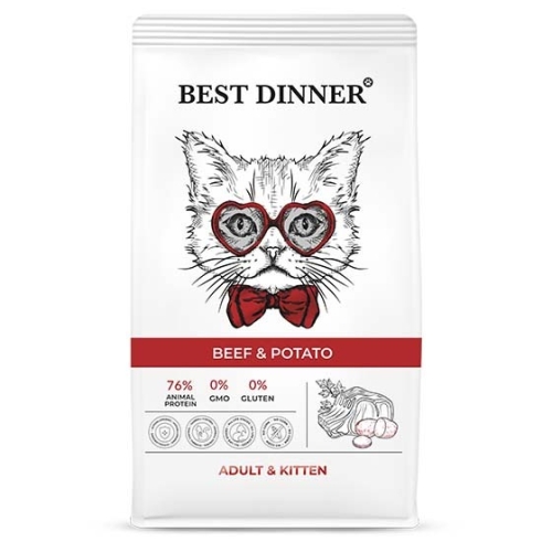 Бест Диннер 400гр - Говядина/Картофель - для котят (Best Dinner)
