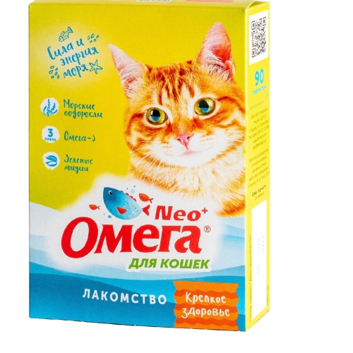 Омега NEO для кошек - Крепкое здоровье, морские водоросли, 90шт
