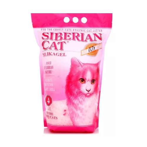 Сибирская кошка "Элитный" силикагель 4л - Розовый