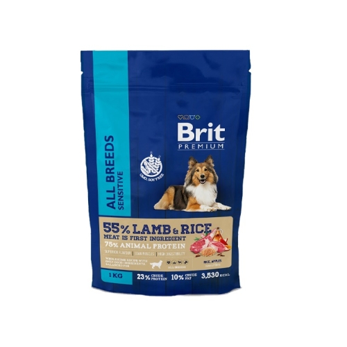 Брит 1кг для собак всех пород Ягненок (Brit Premium by Nature)