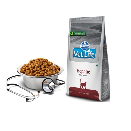 Фармина Диета Гепатик для кошек Проблемы Печени, весовой 1кг (Farmina VetLife) + Подарок