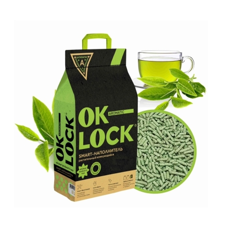 Ок-Лок 11л - Зеленый чай - Тофу - комкующийся растительный (Ok-Lock)
