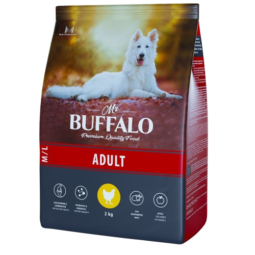 Мистер Буффало 2кг - Курица - для собак (Mr.Buffalo) + Подарок