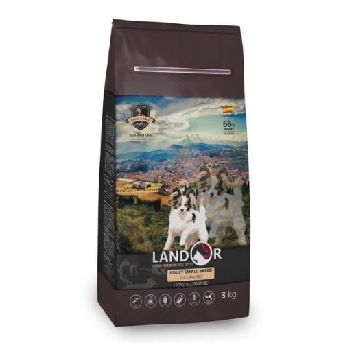 Ландор 15кг - Утка/Рис для собак Мелких (Landor)