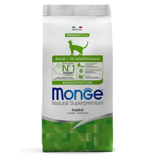 Монж 10кг корм для Кошек - Монопротеин - Кролик (Monge)