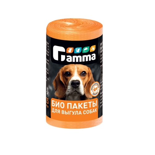 Пакеты для выгула собак "Gamma" (25шт, 1 рулон + Подарок