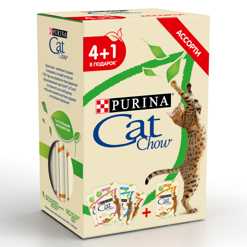 Кэт Чау 85гр - Эдалт 4+1 (Cat Chow)