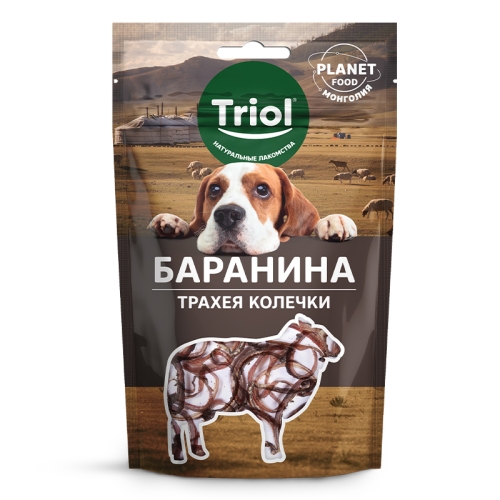 Трахея Баранья в колечках 25гр "Planet Food" - лакомство для собак (Triol)