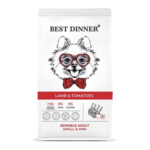 Бест Диннер 3кг - Ягненок/Томаты - для мелких собак (Best Dinner)