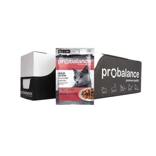 ПроБаланс 85гр пауч - Актив, консервы для кошек (ProBalance)  1кор = 25шт