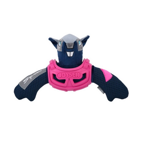Игрушка для собак Squad Белка J-Rell в броне с пищалкой M/L розовая, 32см (JOYSER)