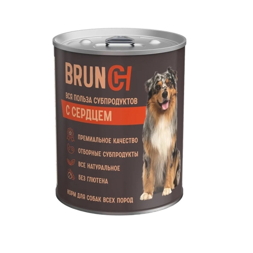 Бранч 340гр - Сердце- консервы для собак (Brunch)