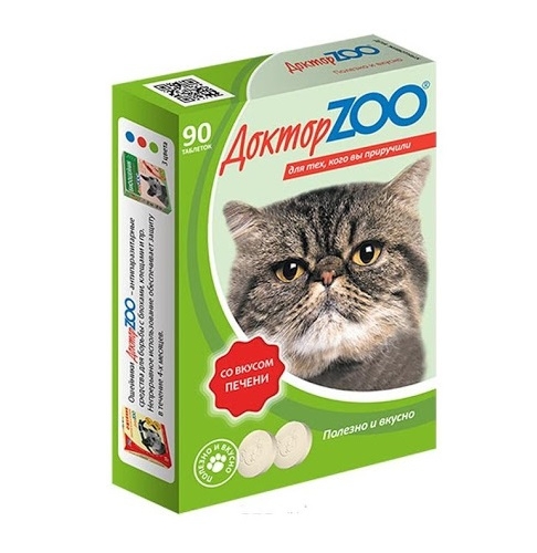Доктор Зоо для кошек 90шт, Печень + Подарок