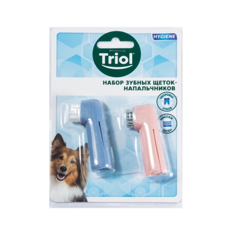 Набор зубных щеток-напальчников, 60мм (уп.2шт.) арт.Мт-11100 (Triol)