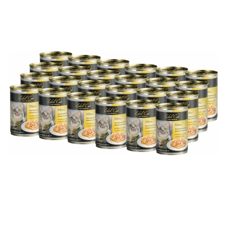 Эдель Кэт 400гр - Курица/Утка - кусочки в Соусе, консервы для кошек (Edel Cat) 1кор = 24шт