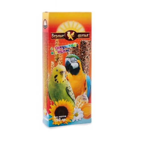 САМОВЫВОЗ !!! Верные Друзья палочки для попугаев - Ракушка/Яйцо - 2шт, 150гр