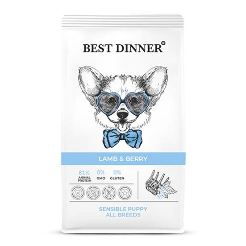 Бест Диннер 12кг - Ягненок/Ягоды - для щенков (Best Dinner)