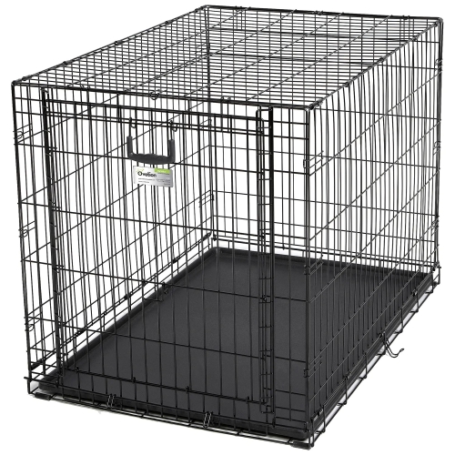 Клетка для собак "Ovation" (111х72х77h см) Черная, с торцевой вертикально-откидной дверью (Midwest)