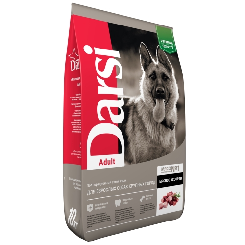 Дарси 10кг - Мясное ассорти, для Крупных собак (Darsi)