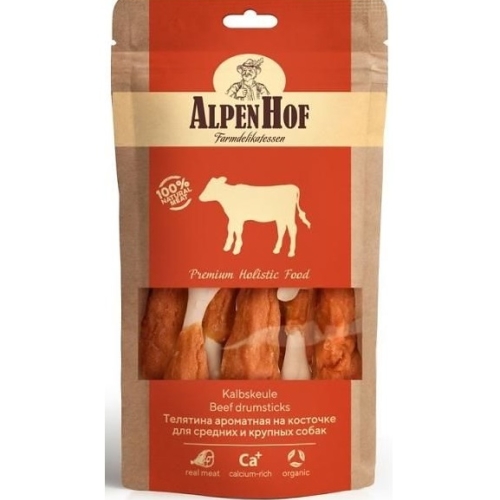 АльпенХоф для собак Средних и Крупных 80гр - Телятина ароматная на косточке (Alpen Hof)