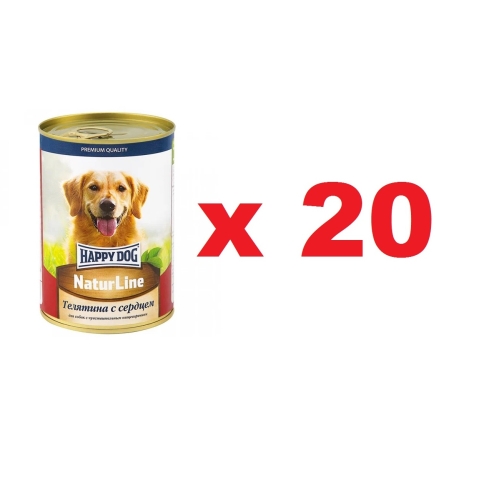 Хэппи Дог 410гр - Телятина/Сердце - консервы для собак (Happy Dog) 1кор = 20шт