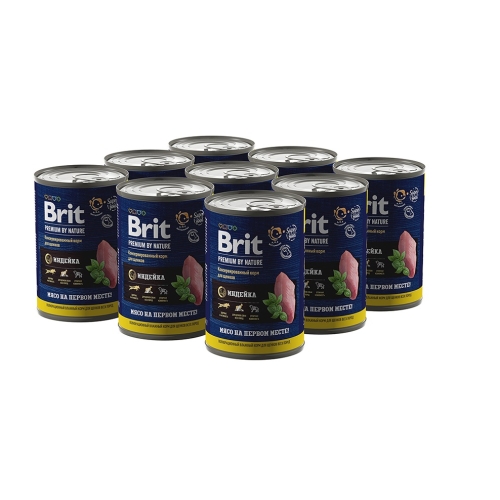 Брит 410гр - Паппи - Индейка - консервы для Щенков (Brit Premium by Nature) 1кор = 9шт