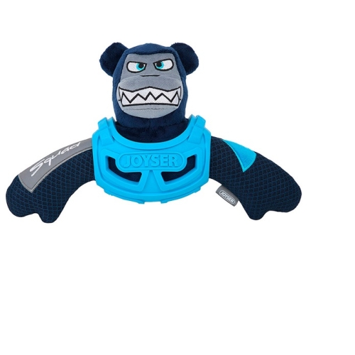 Игрушка для собак Squad Медведь J-Bear в броне с пищалкой M/L голубой, 32см (JOYSER)