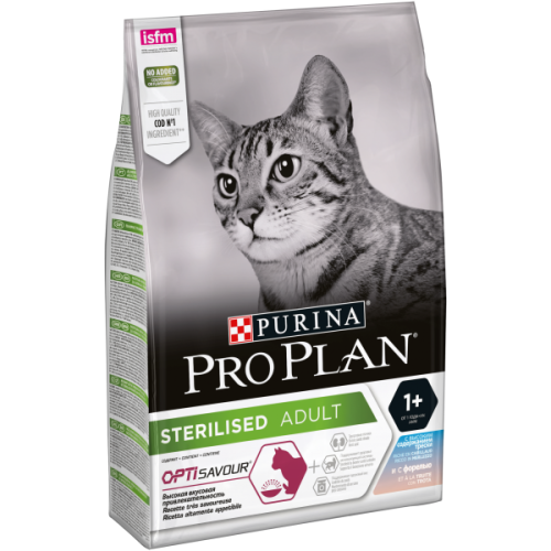 ПроПлан для кошек стерилизованных, Треска/Форель. 10кг (Pro Plan)