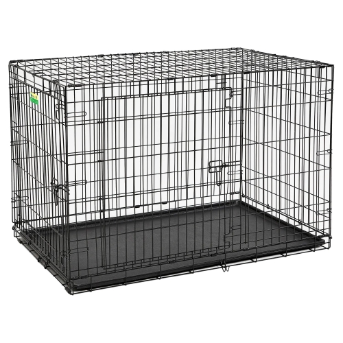 Клетка для собак "Contour" (122х76х84h см) Черная, 2 двери (Midwest)
