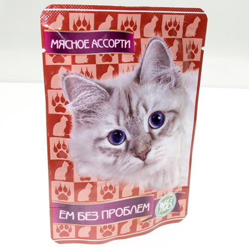 Ем Без Проблем 85гр - Мясное Ассорти, консервы для кошек