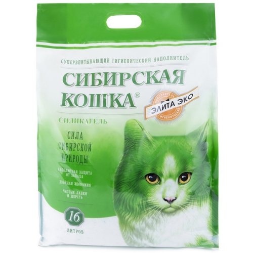 Сибирская кошка "Элитный" силикагель 16л - Зеленый