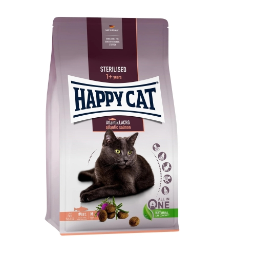 Хэппи Кэт 300гр Атлантический Лосось Стерилизед (Happy Cat)