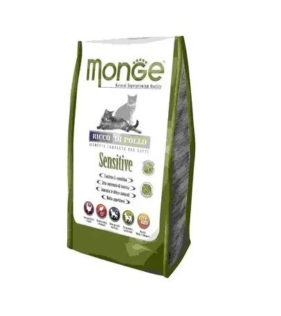 Монж 10кг корм для кошек Сенситив, чувствительное пищеварение (Monge)