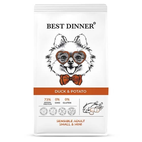 Бест Диннер 3кг - Утка/Картофель - для мелких собак (Best Dinner)