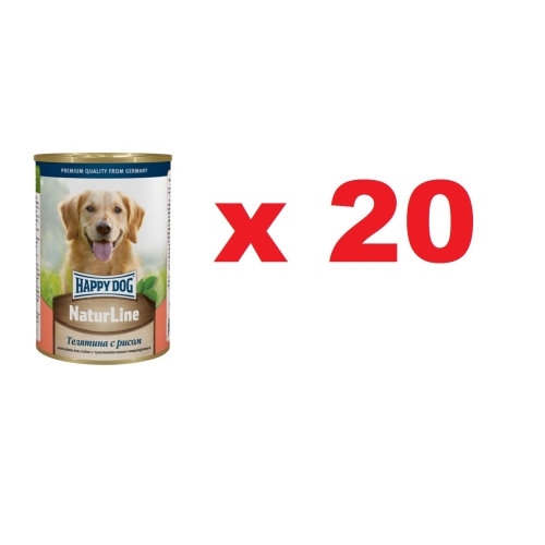 Хэппи Дог 410гр - Телятина/Рис - консервы для собак (Happy Dog) 1кор = 20шт
