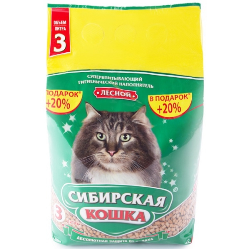 Сибирская кошка "Лесной", древесный, 3л + 20% в подарок
