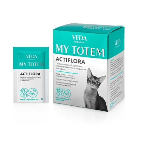 Мой Тотем - Актифлора - Синбиотический комплекс для кошек, 1гр (My Totem Veda)