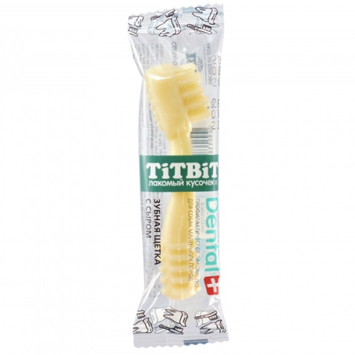 Дентал+ Зубная щетка 13гр - Сыр - для собак Мелких (TitBit)