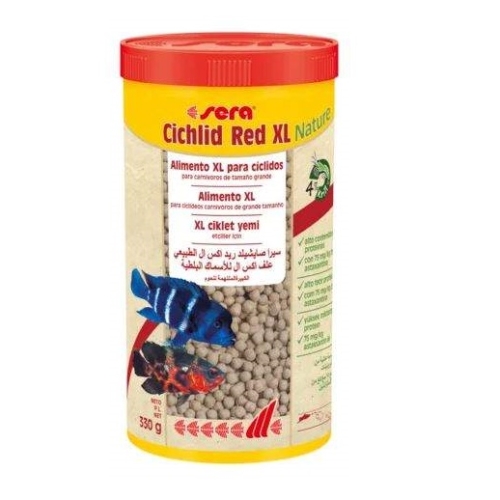 Сера Цихлид Ред 1л, 330гр (Cichlid Red XL) - гранулы для Крупных плотоядных Цихлид (Sera)