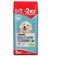 Дог Чау 12кг + 2кг для щенков Ягненок (Dog Chow)